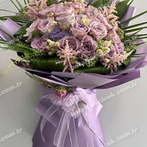 Deluxe Lila Gül Buketi