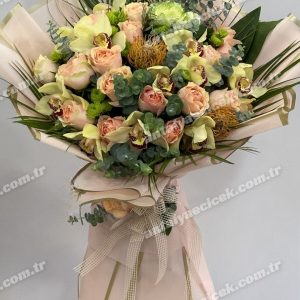 Deluxe Orkide & Gül Buketi